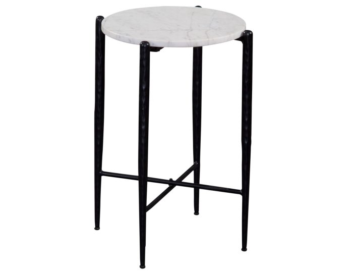 Loxie Solid Marble Top 16" Round End Table - Image 2