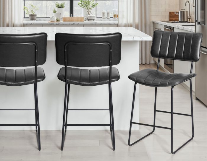 Tribeca 24" Commercial Grade Counter Stool, Black
