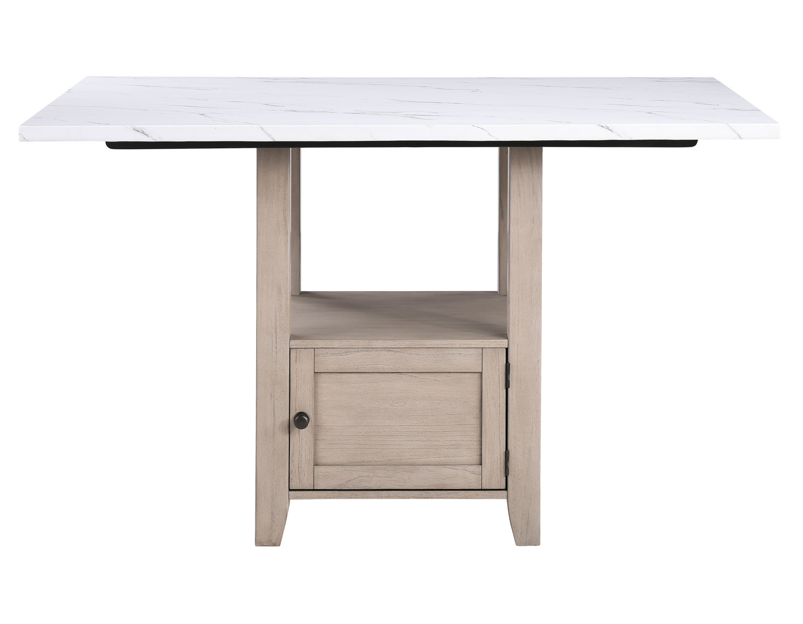 Taylor Faux Marble Top 60" Storage Counter Table - Image 3