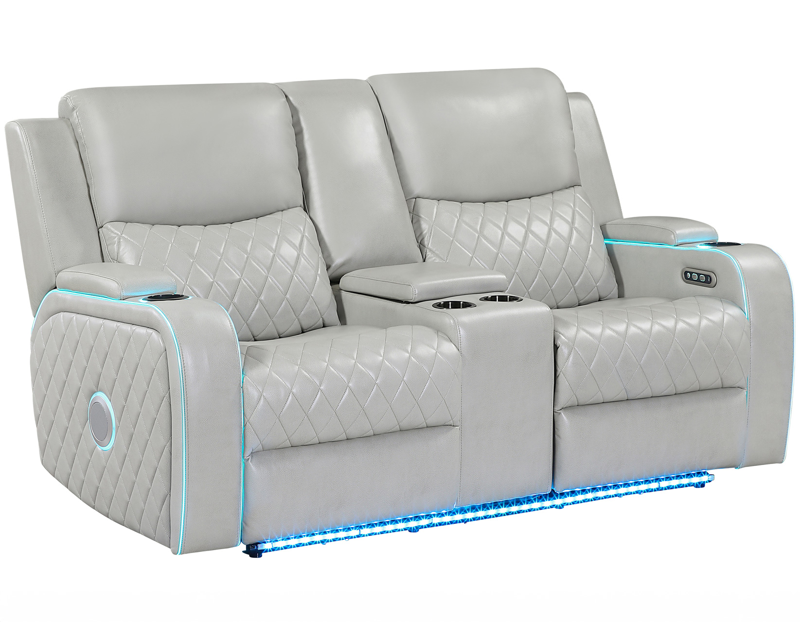 Luna 3-Piece Home Cinema Power Reclining Set, Ice Vegan Leather - Image 21
