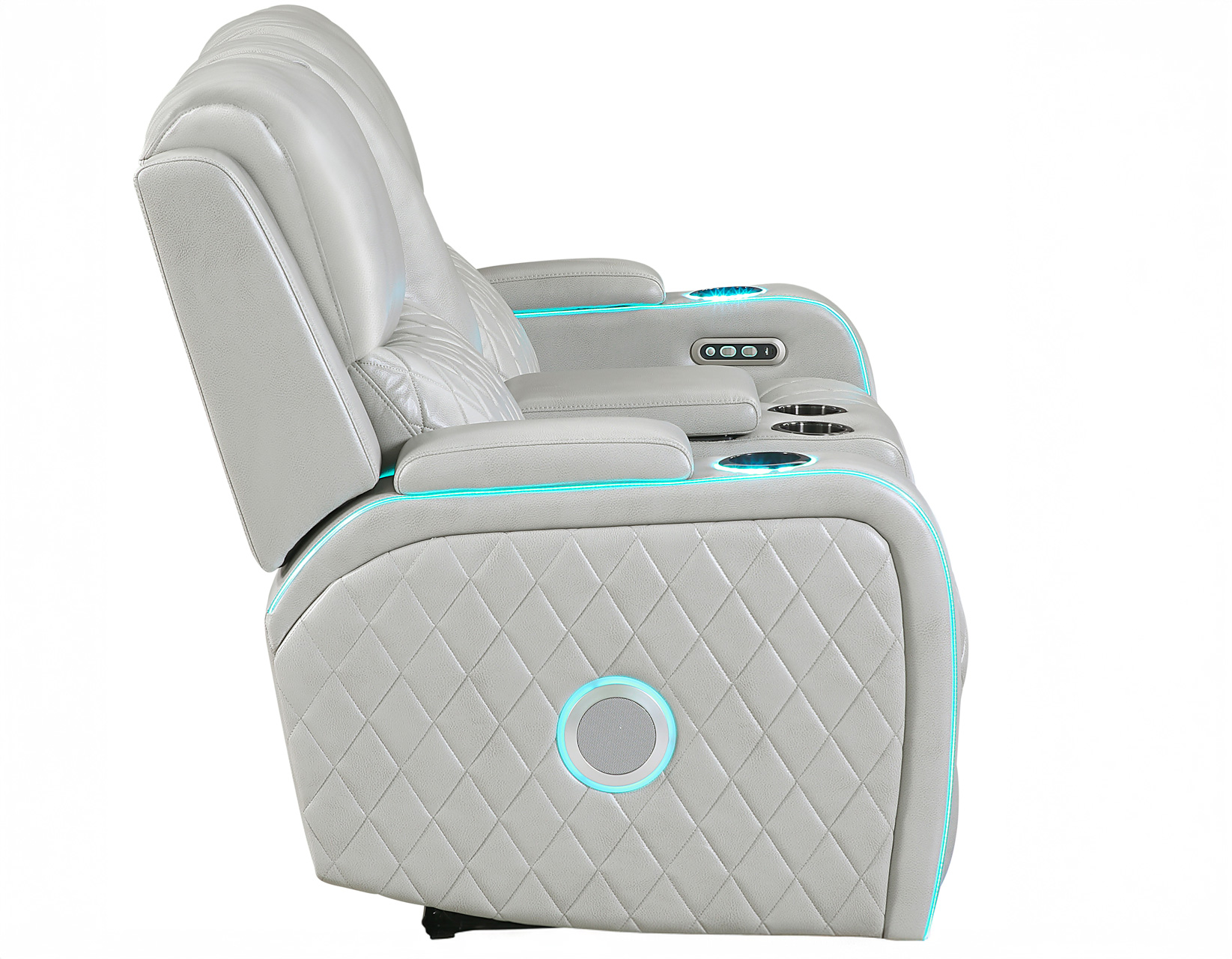 Luna 3-Piece Home Cinema Power Reclining Set, Ice Vegan Leather - Image 18