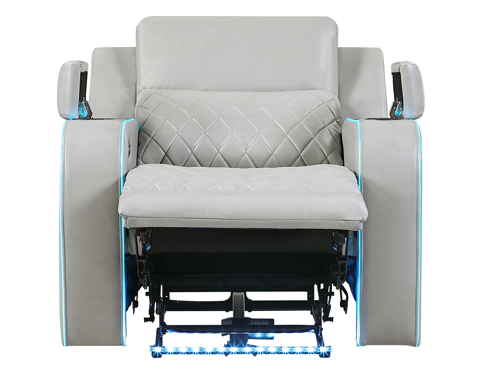 Luna 3-Piece Home Cinema Power Reclining Set, Ice Vegan Leather - Image 27