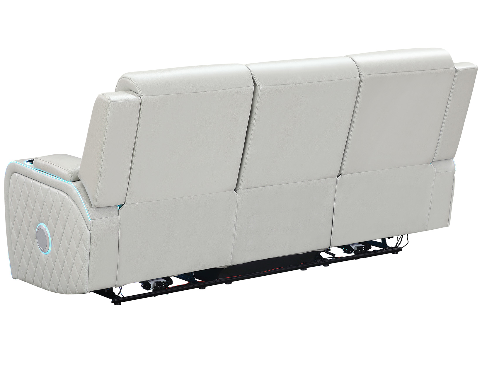 Luna 3-Piece Home Cinema Power Reclining Set, Ice Vegan Leather - Image 16