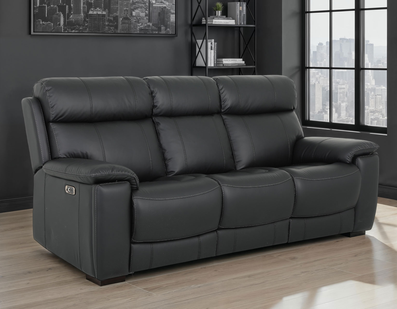 Zenith Power Home Theater Sofa with Built-In Speakers, Lighting and Vibration.