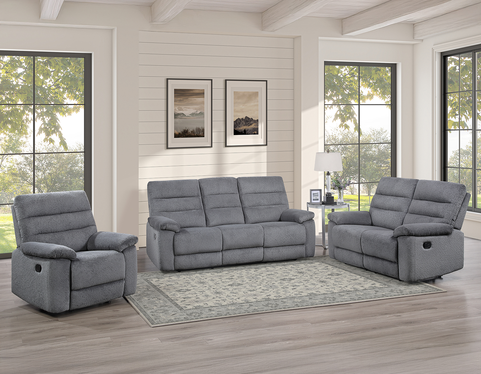 Cozy Loveseat, Manual Reclining, Gray - Image 4