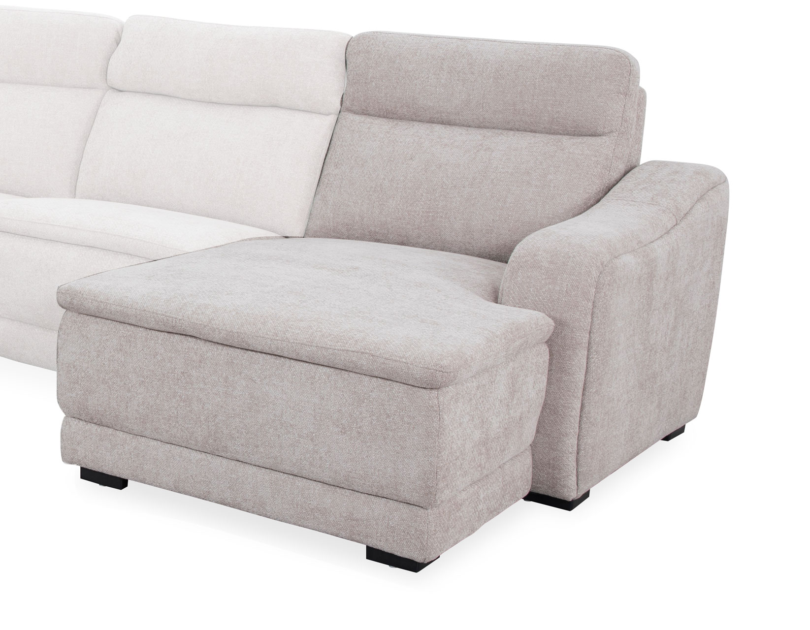 Conroe Right-Arm-Facing Lift-Top Storage Chaise, Cobblestone