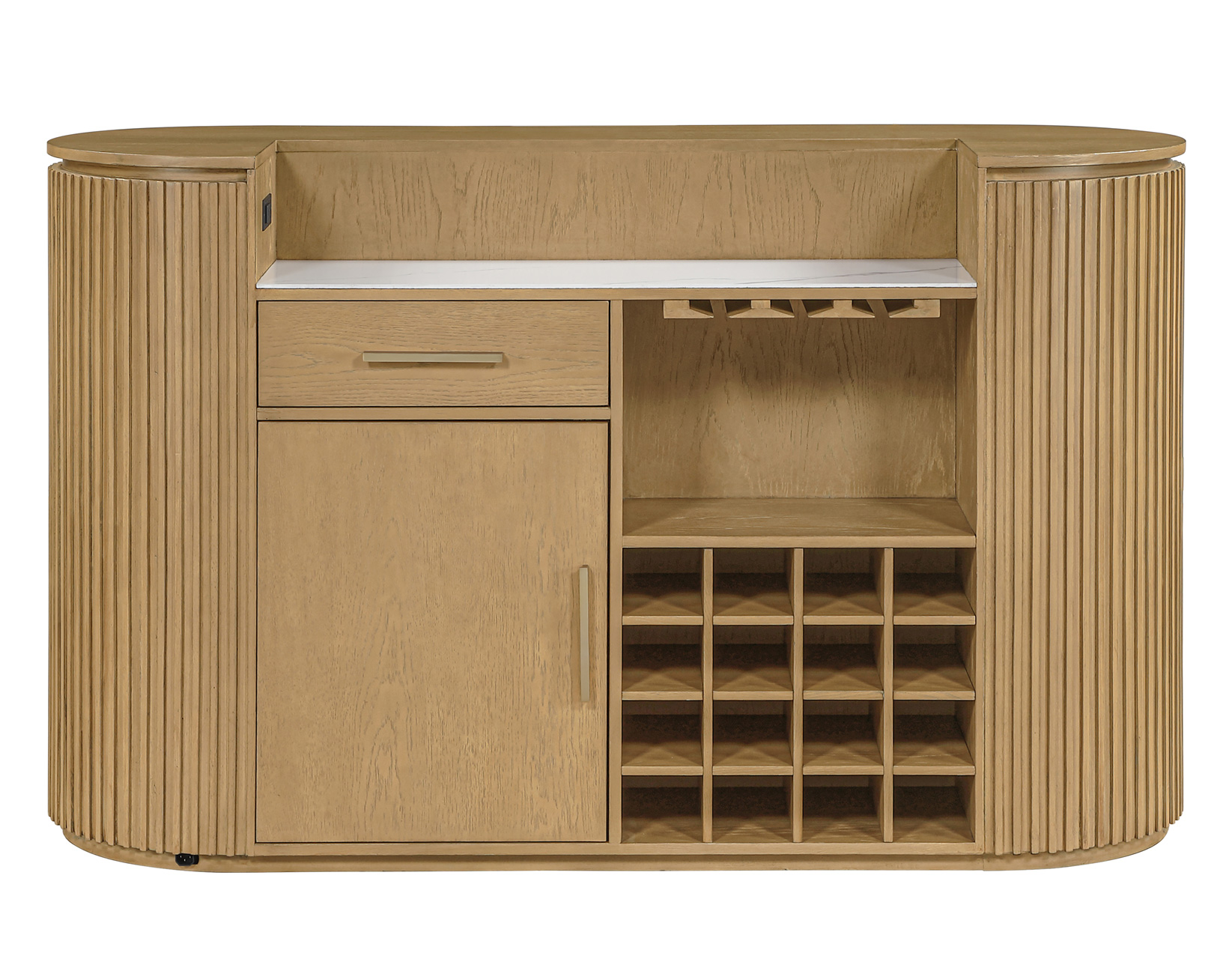Colvin Reeded Bar, Toffee Finish - Image 7