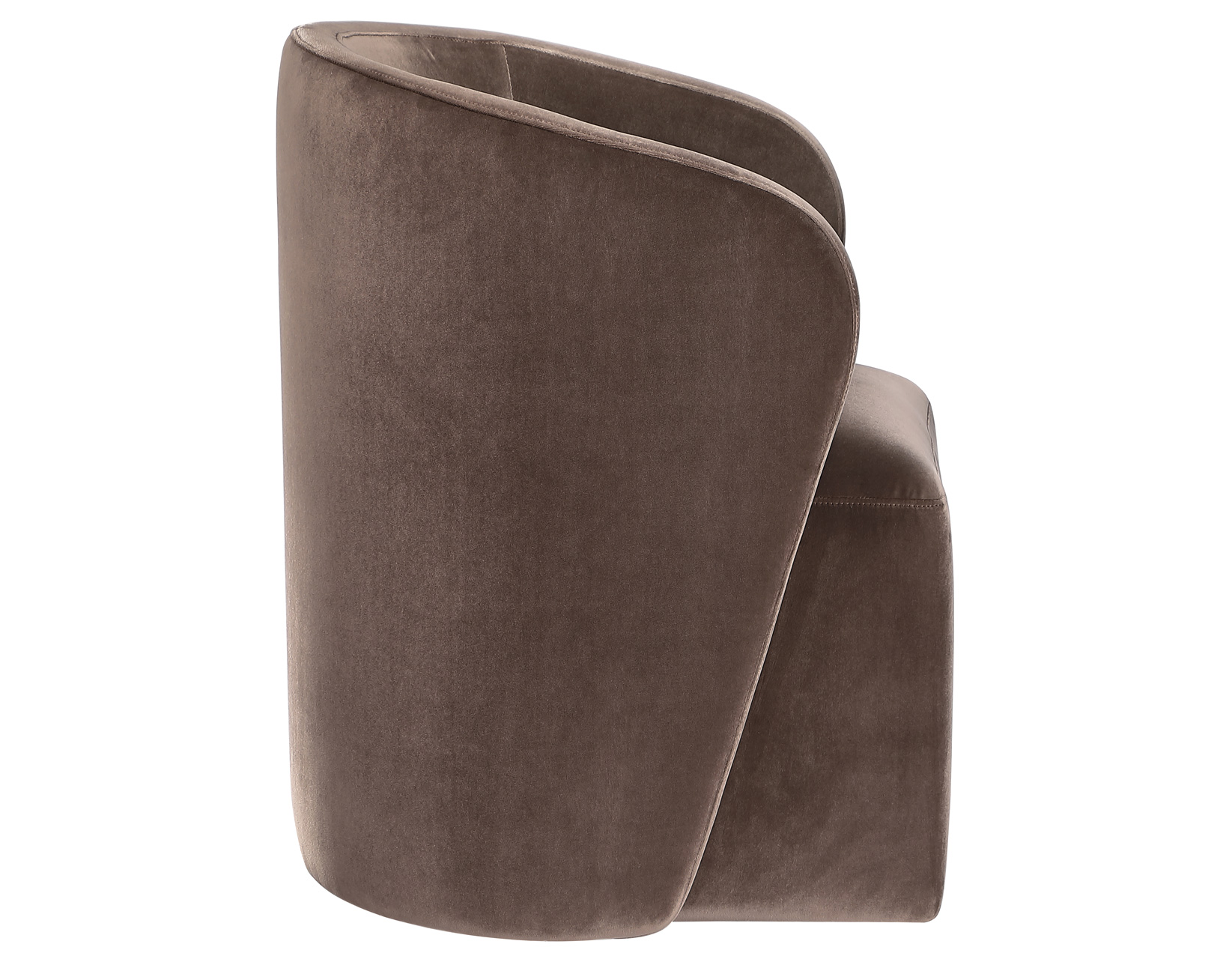 Annie Chocolate Velvet Barrel Chair w/Casters - Image 5