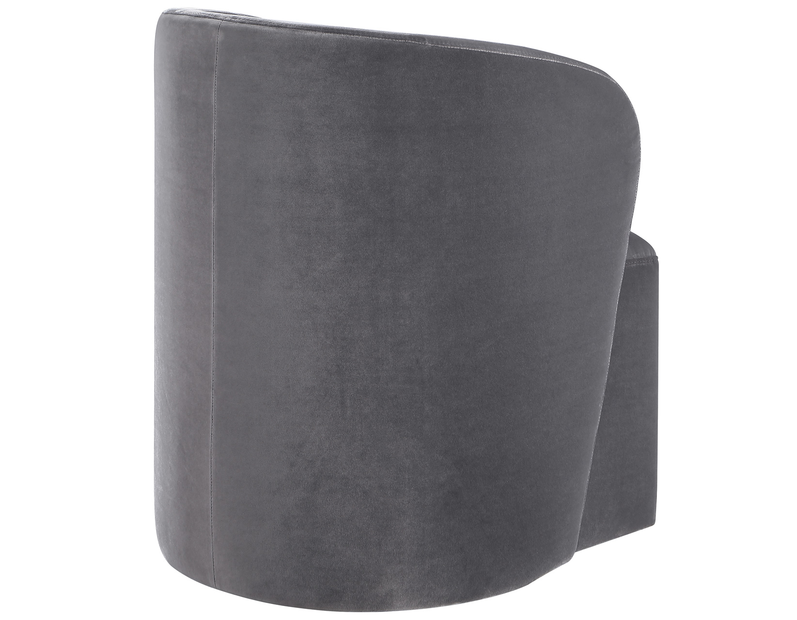 Annie Gray Velvet Barrel Chair w/Casters - Image 6