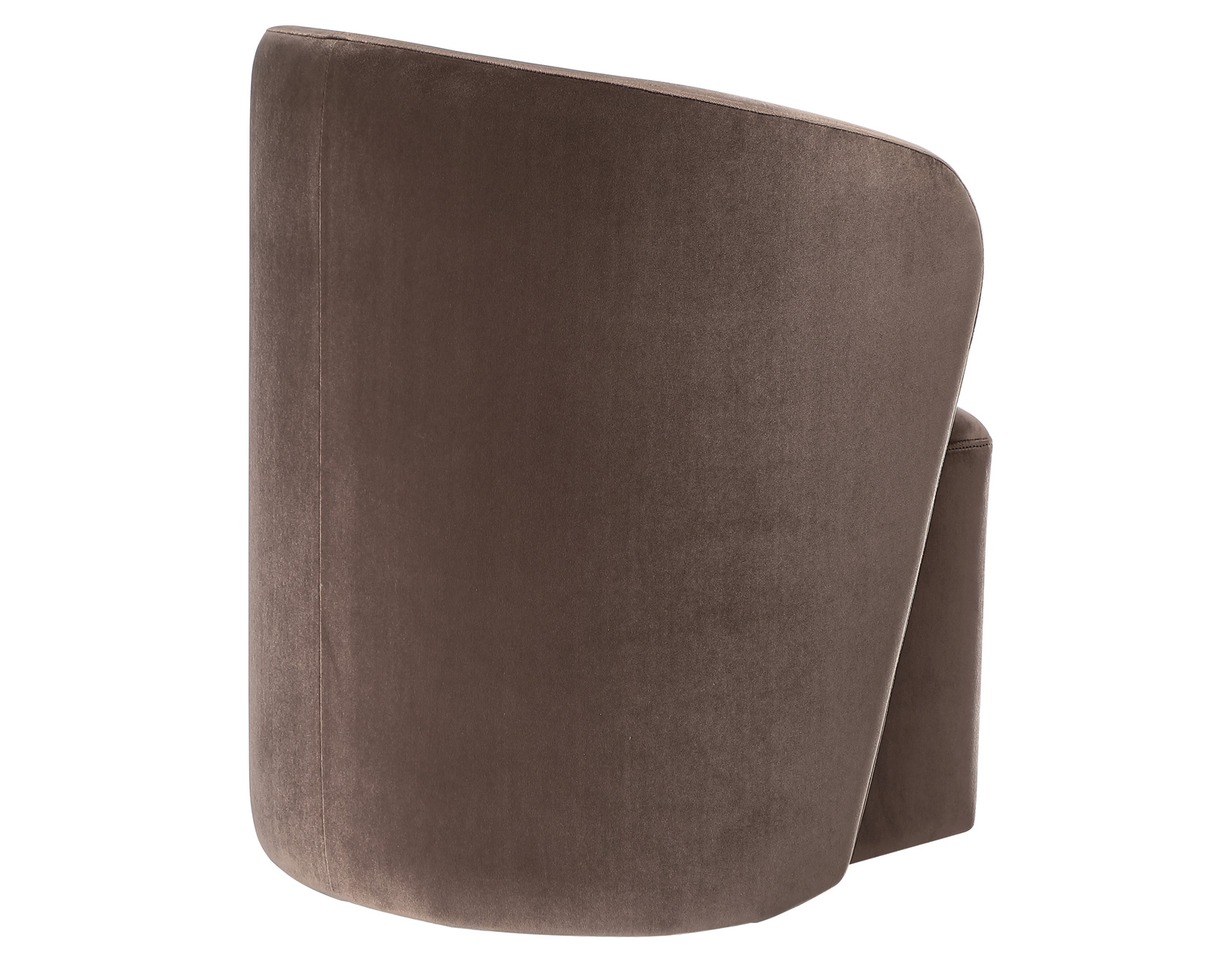 Annie Chocolate Velvet Barrel Chair w/Casters - Image 6