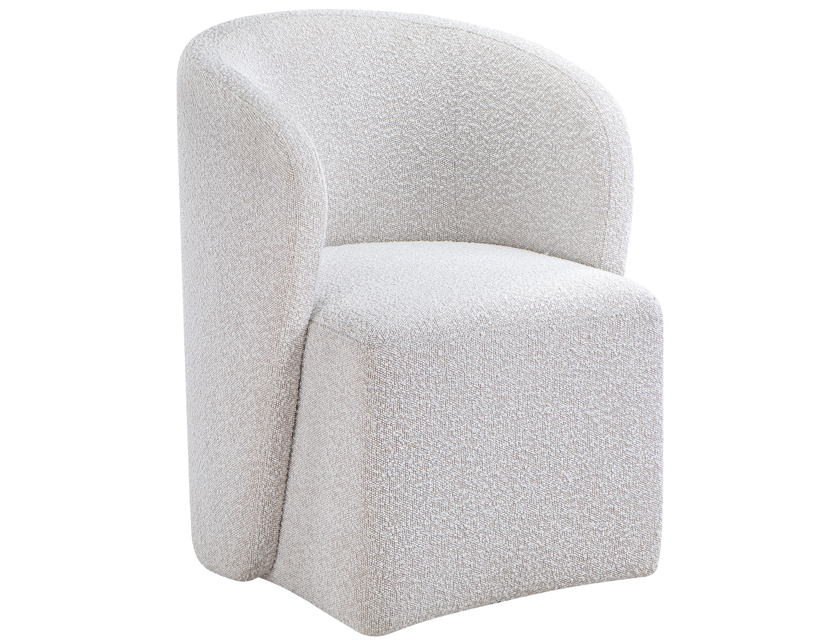 Annie Cotton Barrel Chair w/Casters - Image 4